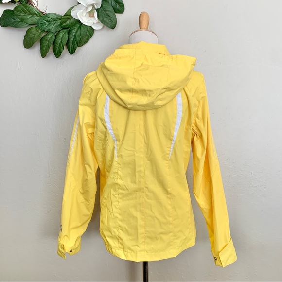 ZeroXposur Yellow Light Hooded Rain Jacket Size M - Picture 3 of 9